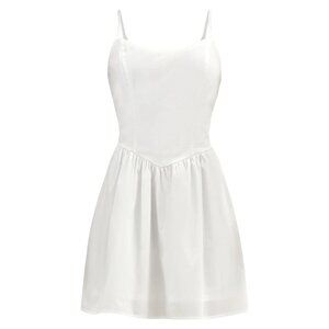 Excellent Condition, SZ XL, 100% COTTON Mini Sundress, White